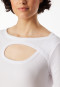 Langarmshirt Doppelripp Cutout weiß - SCHIESSER 150 Years