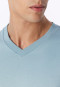 Short sleeve v-neck shirt, Ice Blue - Mix+ Relax