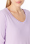 Schlafanzug lang Interlock Bündchen orchid - Modern Nightwear