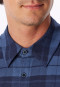 Pyjama lang Flanell faded denim kariert - Selected Premium Warming