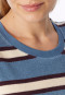 Long Pyjamas in Terry Towelling with Ribbed Cuffs, Stripes, Grey-Blue - Casual Essentials