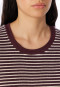 Schlafanzug lang Frottee Bündchen Ringel kakobraun - Casual Essentials
