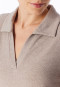 Nachthemd met lange mouwen, fijnrib, warm, bruin gemêleerd - selected! Premium Warming