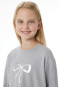 Lange pyjama met strik, grijs gemêleerd - Nightwear