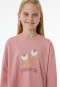 Lange pyjama met bloemenmotief, oudroze - Nightwear