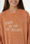Schlafanzug lang Frottee Bündchen ratan - Nightwear