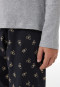Lange pyjama met manchetten en strikjes, grijs gemêleerd - Nightwear