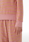 Schlafanzug lang Frottee Bündchen Streifen altrosa - Teens Nightwear