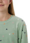 Schlafanzug lang Velour Herzchen pastellgrün - Nightwear
