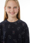 Lange pyjama van velours met hondenmotief, navy - Nightwear