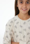 Lange pyjama van velours met manchetten en strikjes, kleur marshmallow - Nightwear