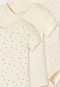 Lot de 3 bodys pour bébé à manches courtes en jersey côtelé, couleur crème - Bébé