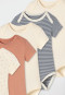 Body pour bébé côtelé à manches courtes, lot de 5, multicolore - Bébé