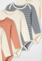 Lot de 5 bodys pour bébé à manches longues en jersey côtelé, multicolores - « Bébé »