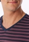 Schlafanzug lang geringelt deep sea blue - Long Life Soft