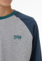 Schlafanzug lang Skateboard grau-meliert - Nightwear