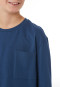 Schlafanzug lang Jersey Webware Karos pacific blue - Nightwear