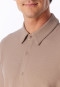 Long-Sleeve Pique Shirt, Warm, Nougat - Mix+ Relax