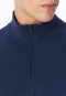 Sweatshirt met fijne rib en rits, warm, oversized, diepzeeblauw - Mix+ Relax