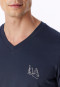 Long Pyjamas for Skiing, Deep Blue - Family