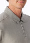 Shirt met lange mouwen, fijnrib, jacquard, rits, bright taupe - Mix+ Relax