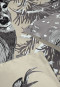 Parure de lit 2 pièces en tissu « flanelle castor » avec motif de chevreuils gris - SCHIESSER Home