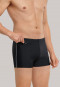 Retro swim trunks with zip pocket knitwear recycled thin stripes black - Nautical Casual