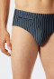 Badehose mit Reißverschlusstasche Wirkware recycelt Streifen admiral - Nautical Casual