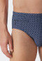 Bade-Sir knitwear swim briefs recycled zip pocket dark blue patterned - Marineland