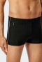 Retro swim trunks with zip pocket knitwear recycled thin stripes black - Nautical Casual