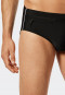 Bade-sir with zip pocket knitwear recycled fine stripes black - Nautical Casual