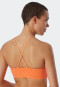 Bandeau-bikinitop gevoerd softcups verstelbare bandjes oranje - Mix & Match Reflections