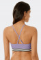 Bandeau bikini top padded variable straps purple - California Dream