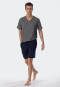 Bermuda in cotone biologico con fantasia in blu scuro - Mix+Relax
