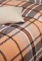 Bed linen 2-piece checkered beige - Feinbiber