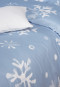 Bed linen 2-piece snowflakes light blue patterned - Feinbiber