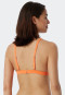 Triangelbikinitopje uitneembare cups verstelbare bandjes gestreept oranje - Mix & Match Reflections