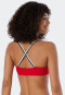 Ensemble bikini à armatures bretelles variables slip mini effet côtelé rouge - Underwater