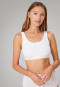 Bustier 2-pack without cups organic cotton white - 95/5