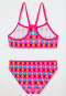 Bustier bikini knitwear recycled SPF40+ cat ethnic ruffles multicolored - Cat Zoe