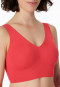 Bustier microfiber removable pads red - Invisible Soft