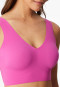 Bustier microvezel uitneembare pads fuchsia - Invisible Soft