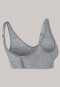 Seamless bustier removable pads silver gray - Active Mesh Light