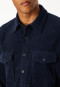 Shirt long-sleeve velour chest pockets midnight blue - Mix+Relax