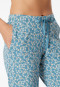Pantalon 3/4 longueur 3/4 fleurs gris-bleu - Mix+Relax