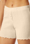 Pants short organic cotton openwork decorative buttons sahara - Mix & Relax