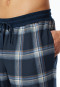Hose lang Flanell Karos nachtblau - Mix+Relax