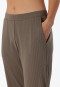 Broek lange interlock biokatoen boorden taupe - Mix+Relax