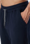 Pants long sweatwear organic cotton Tencel cuffs stripes dark blue - Mix & Relax