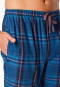 Lange donkerblauw geruite geweven broek - Mix+ Relax